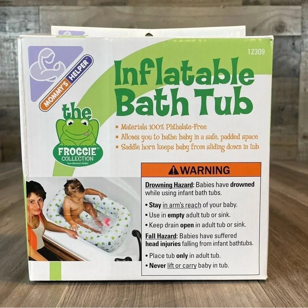 Mommy's Helper Inflatable Bath Tub Froggie Collection￼• New in Box